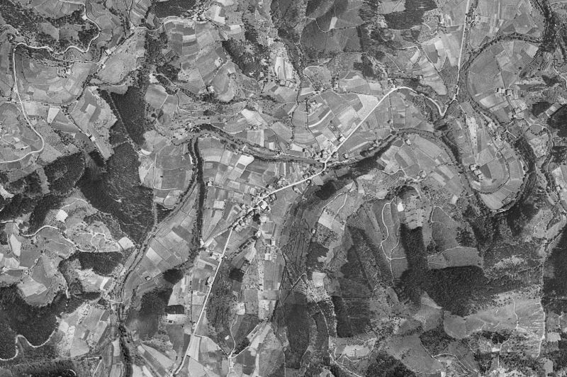 Ortofoto de 1956-1957 del núcleo de Berriatua