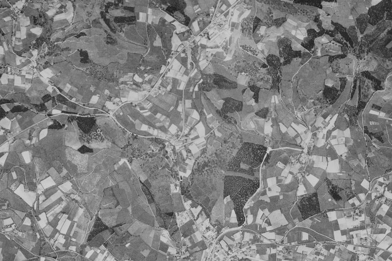 Ortofoto de 1956-1957 del núcleo de Berriz