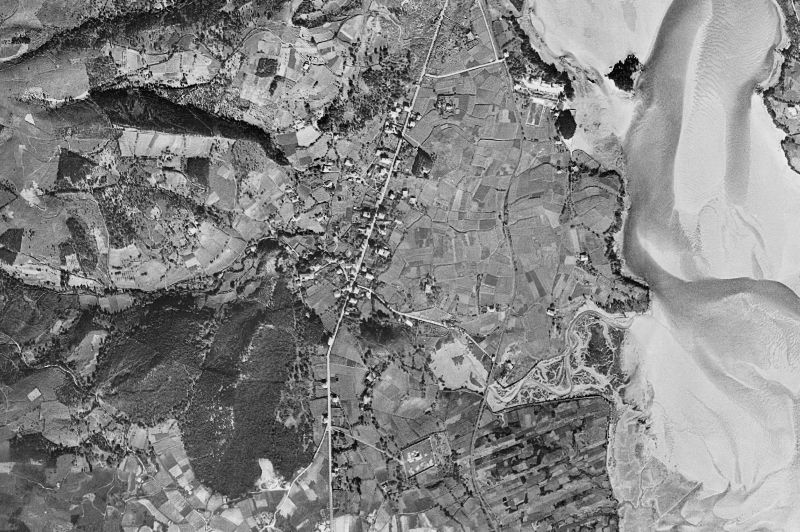 Ortofoto de 1956-1957 del núcleo de Busturia