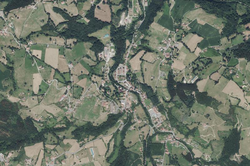 Ortofoto actual del núcleo de Karrantza Harana/Valle de Carranza