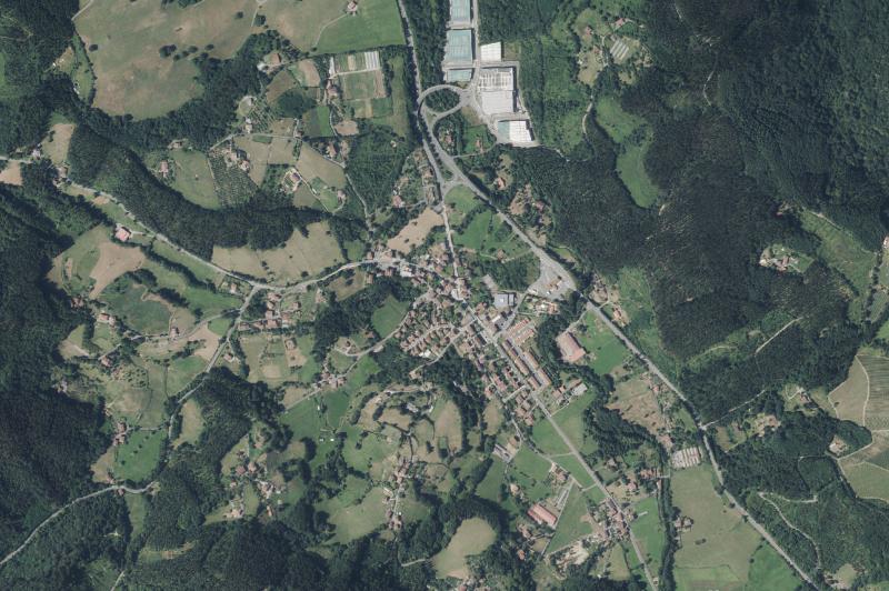 Ortofoto actual del núcleo de Artea