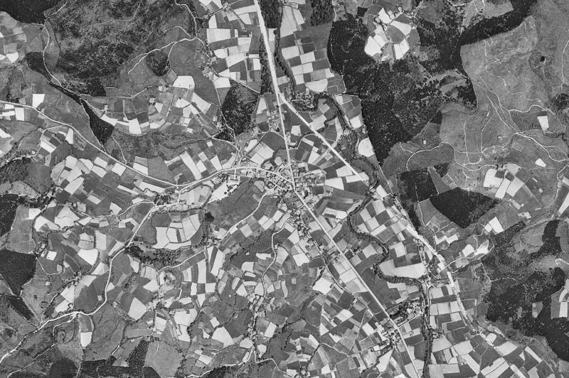 Ortofoto de 1956-1957 del núcleo de Artea