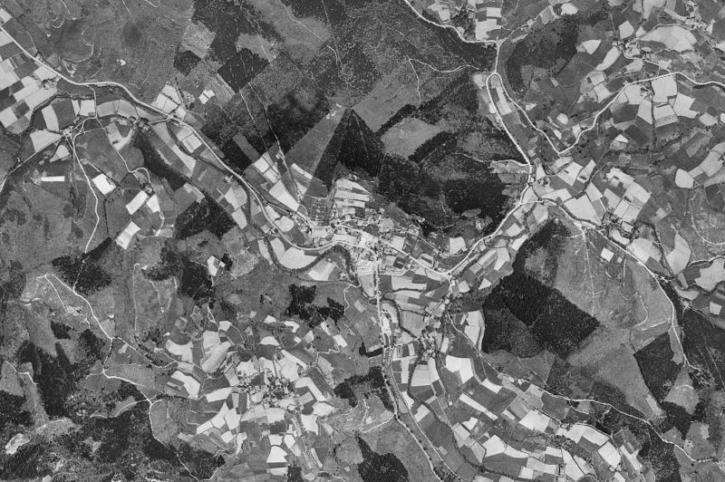 Ortofoto de 1956-1957 del núcleo de Dima