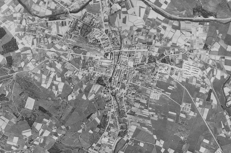Ortofoto de 1956-1957 del núcleo de Durango