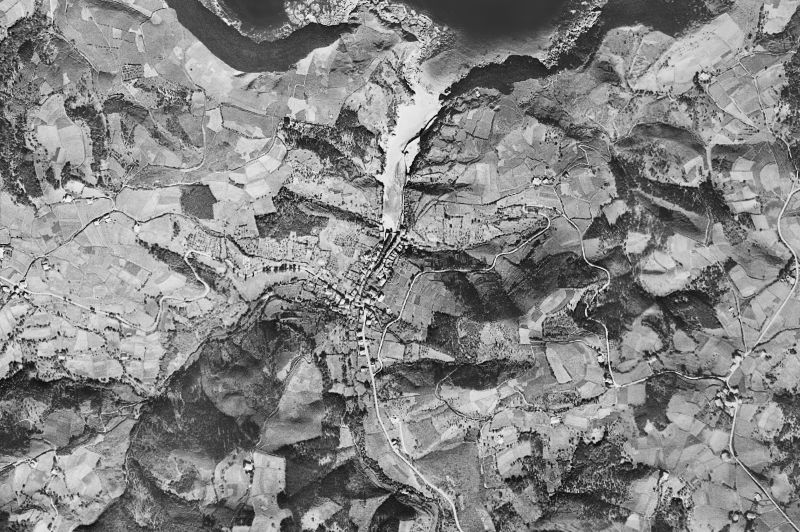 Ortofoto de 1956-1957 del núcleo de Ea