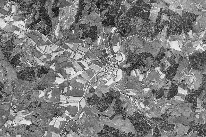 Ortofoto de 1956-1957 del núcleo de Etxebarria