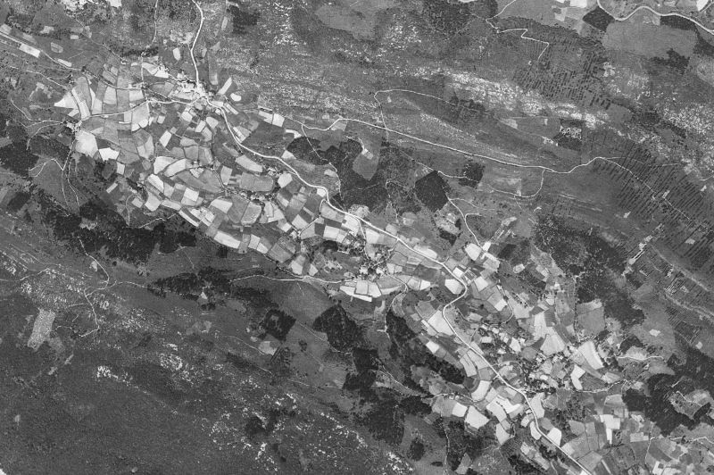 Ortofoto de 1956-1957 del núcleo de Ereño