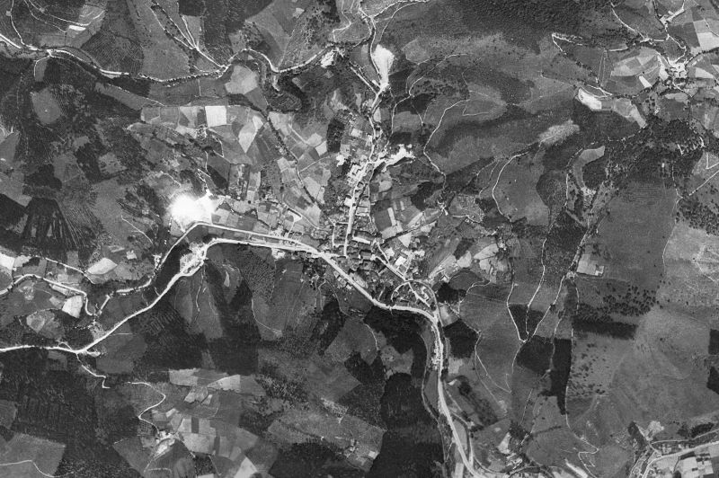 Ortofoto de 1956-1957 del núcleo de Ermua