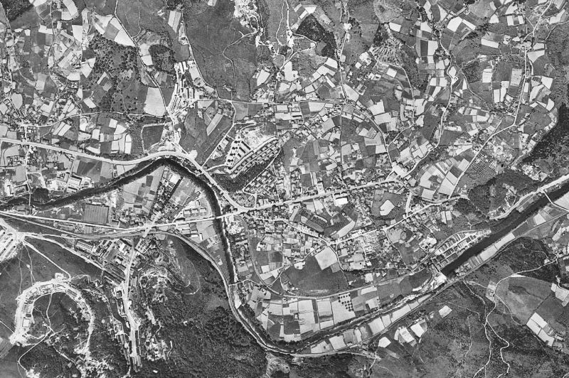 Ortofoto de 1956-1957 del núcleo de Galdakao