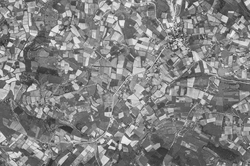 Ortofoto de 1956-1957 del núcleo de Gatika