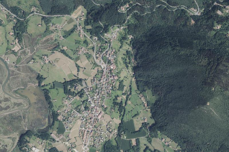 Ortofoto actual del núcleo de Gautegiz Arteaga