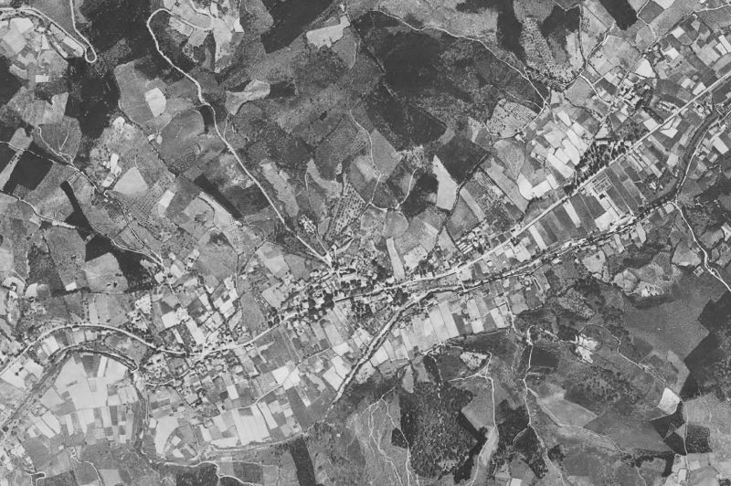 Ortofoto de 1956-1957 del núcleo de Gordexola