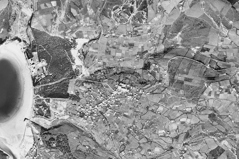 Ortofoto de 1956-1957 del núcleo de Gorliz