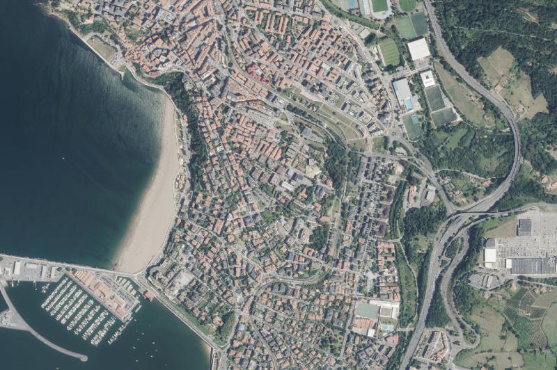 Ortofoto actual del núcleo de Getxo