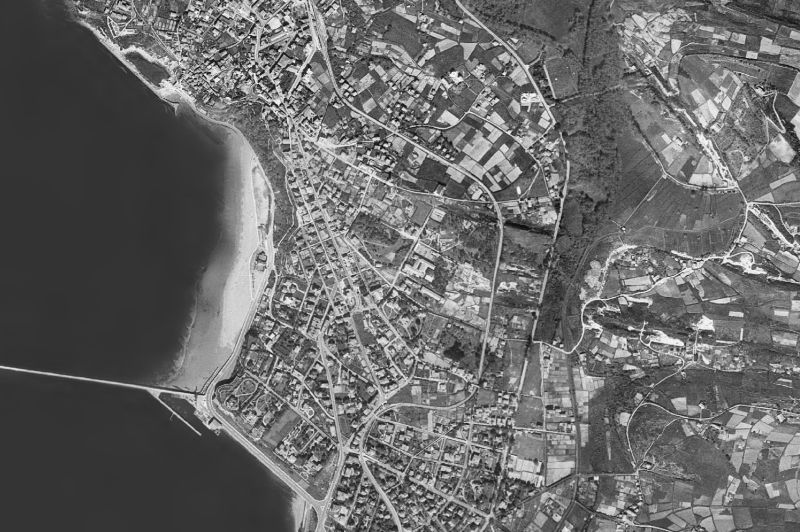 Ortofoto de 1956-1957 del núcleo de Getxo