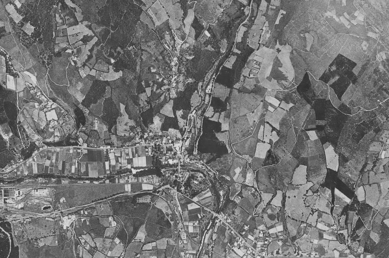 Ortofoto de 1956-1957 del núcleo de Güeñes