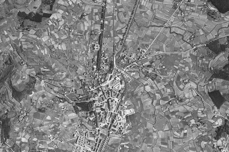 Ortofoto de 1956-1957 del núcleo de Gernika-Lumo