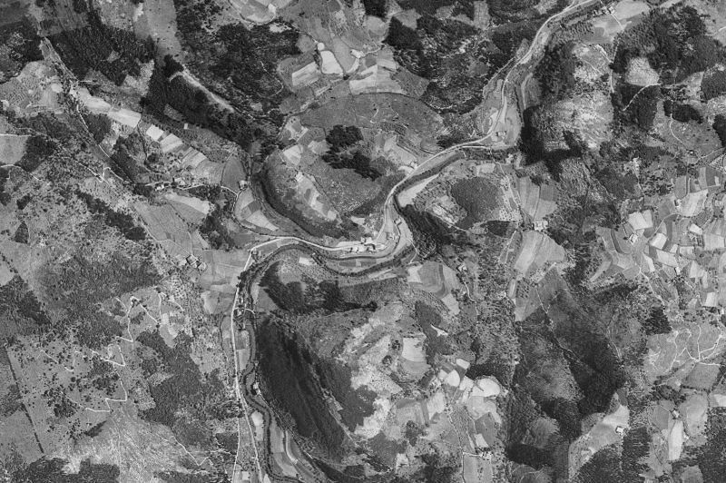 Ortofoto de 1956-1957 del núcleo de Gizaburuaga