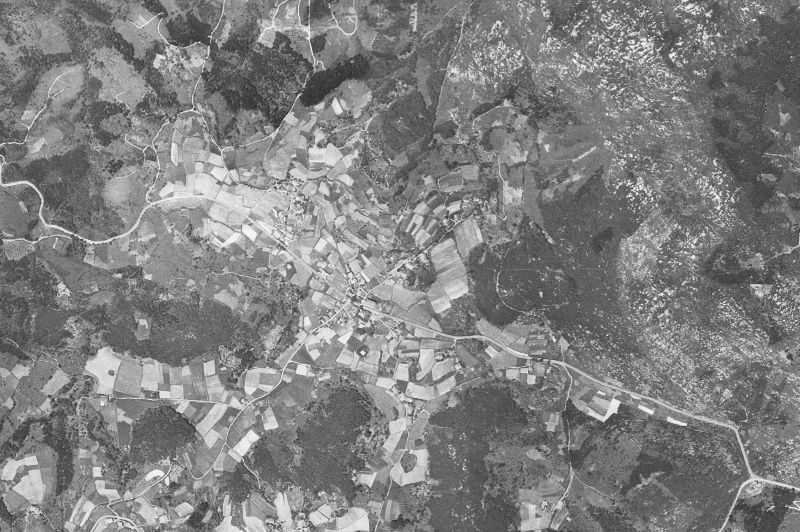 Ortofoto de 1956-1957 del núcleo de Ispaster