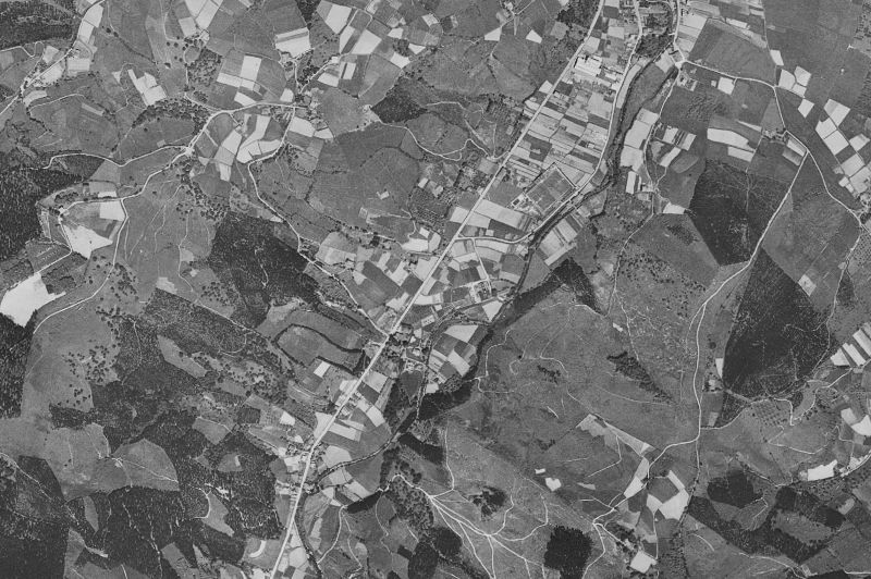 Ortofoto de 1956-1957 del núcleo de Izurtza