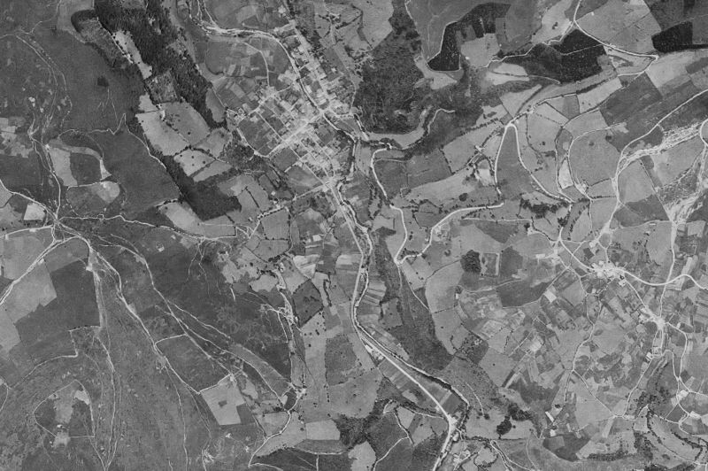 Ortofoto de 1956-1957 del núcleo de Lanestosa