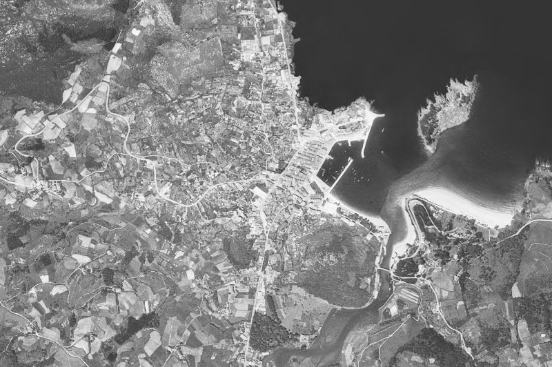 Ortofoto de 1956-1957 del núcleo de Lekeitio