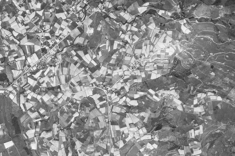 Ortofoto de 1956-1957 del núcleo de Meñaka