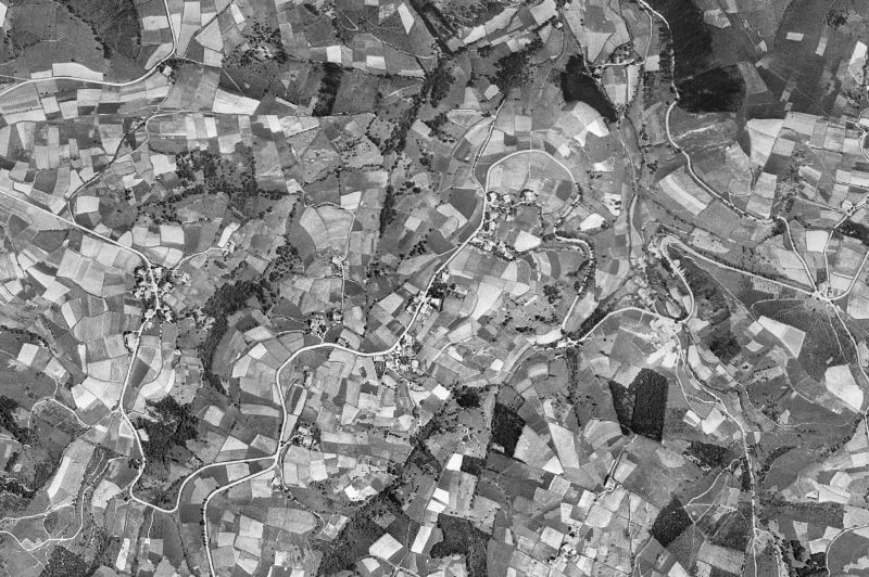 Ortofoto de 1956-1957 del núcleo de Morga