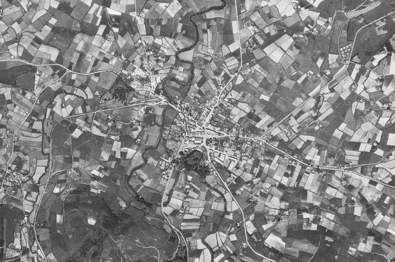 Ortofoto de 1956-1957 del núcleo de Mungia