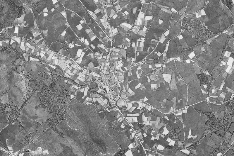 Ortofoto de 1956-1957 del núcleo de Otxandio
