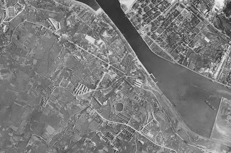 Ortofoto de 1956-1957 del núcleo de Portugalete