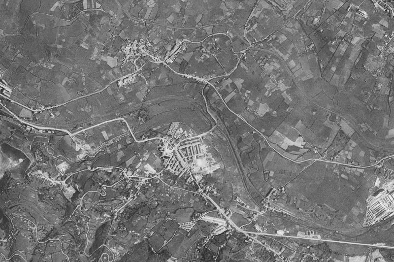 Ortofoto de 1956-1957 del núcleo de Valle de Trápaga-Trapagaran