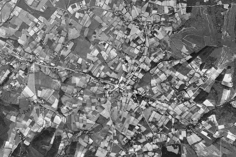 Ortofoto de 1956-1957 del núcleo de Lezama