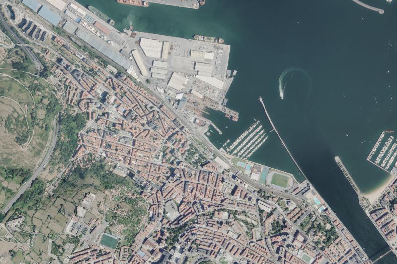 Ortofoto actual del núcleo de Santurtzi