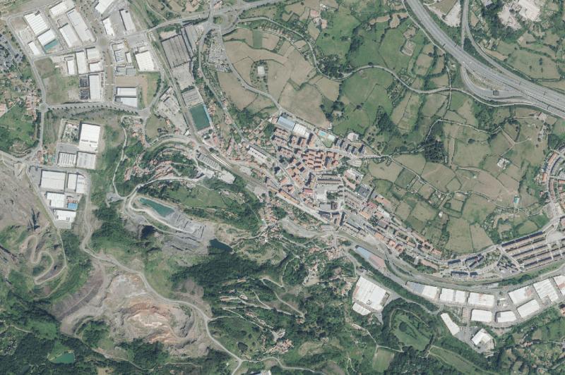 Ortofoto actual del núcleo de Ortuella