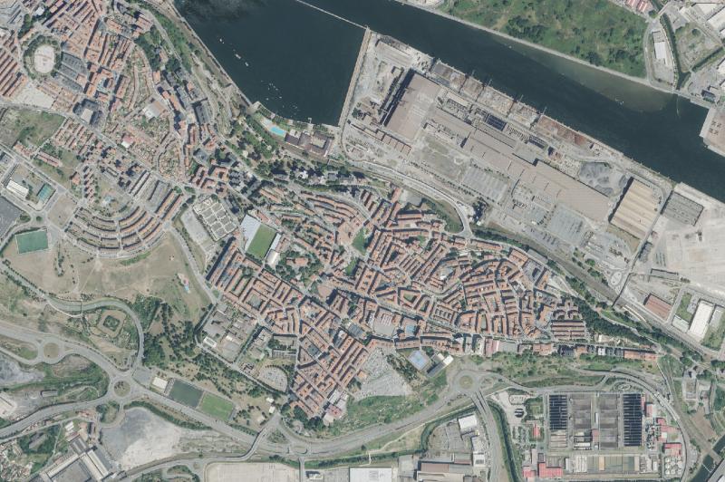 Ortofoto actual del núcleo de Sestao