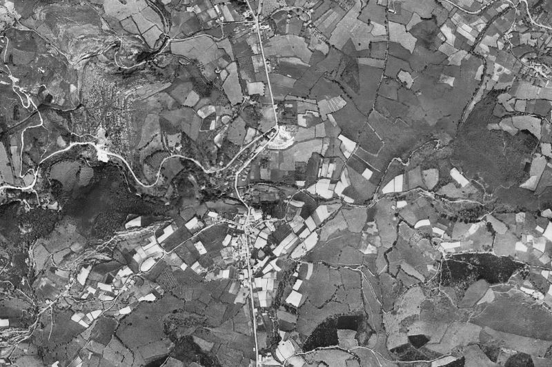 Ortofoto de 1956-1957 del núcleo de Sopuerta