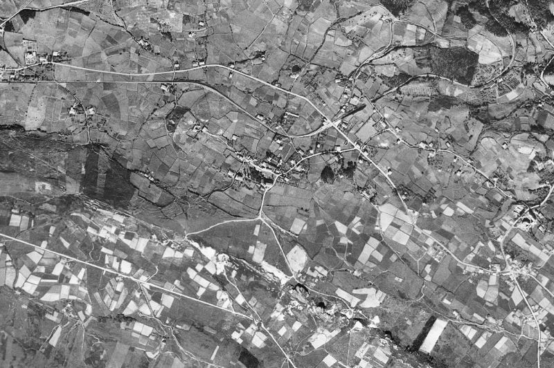 Ortofoto de 1956-1957 del núcleo de Urduliz