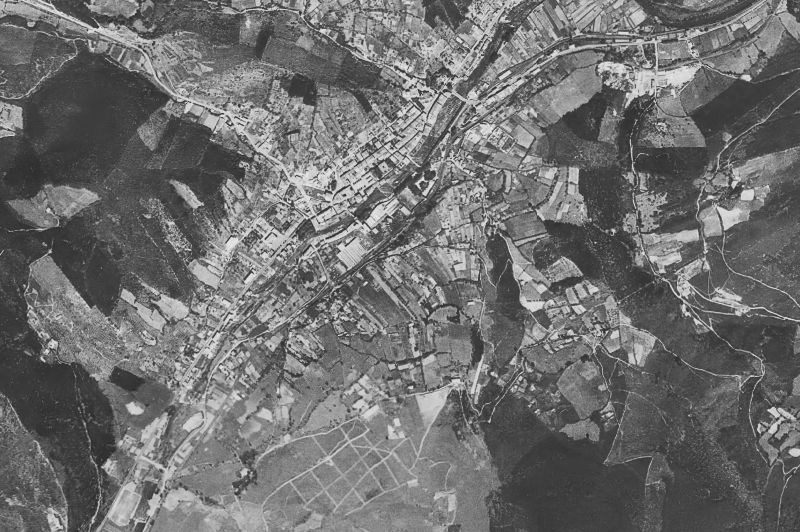 Ortofoto de 1956-1957 del núcleo de Balmaseda