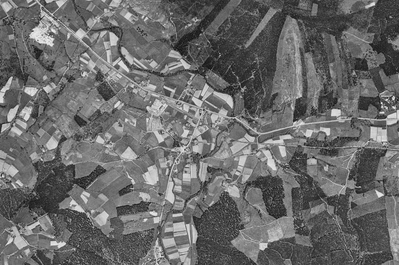 Ortofoto de 1956-1957 del núcleo de Atxondo
