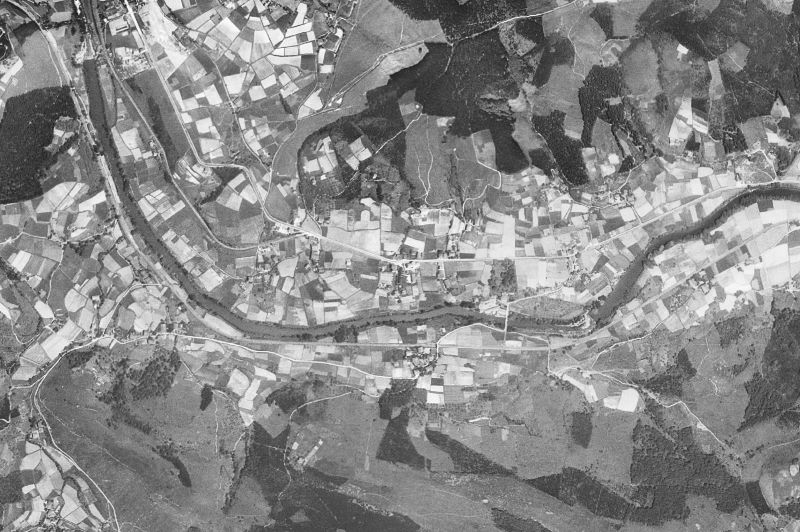 Ortofoto de 1956-1957 del núcleo de Bedia