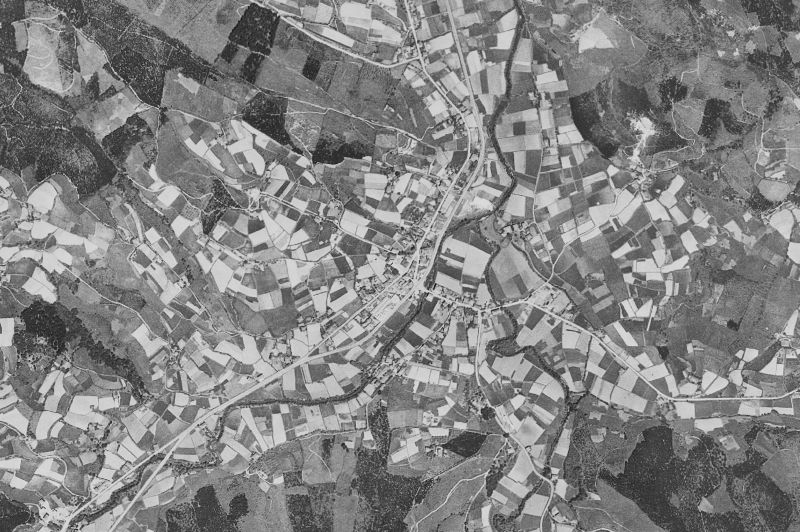 Ortofoto de 1956-1957 del núcleo de Igorre