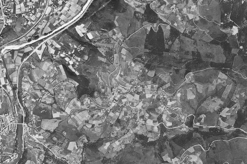 Ortofoto de 1956-1957 del núcleo de Zaratamo