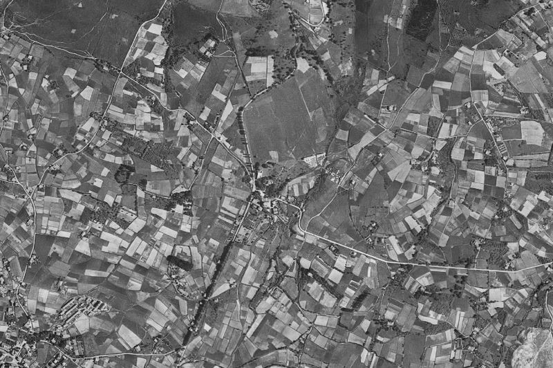 Ortofoto de 1956-1957 del núcleo de Loiu