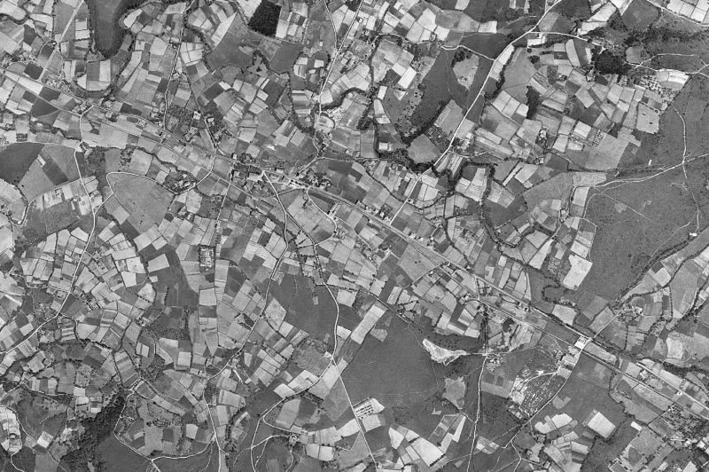Ortofoto de 1956-1957 del núcleo de Zamudio