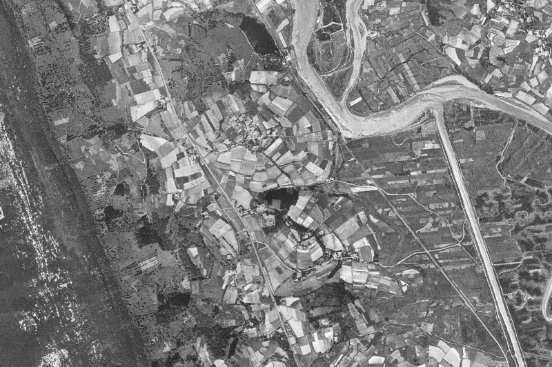 Ortofoto de 1956-1957 del núcleo de Murueta