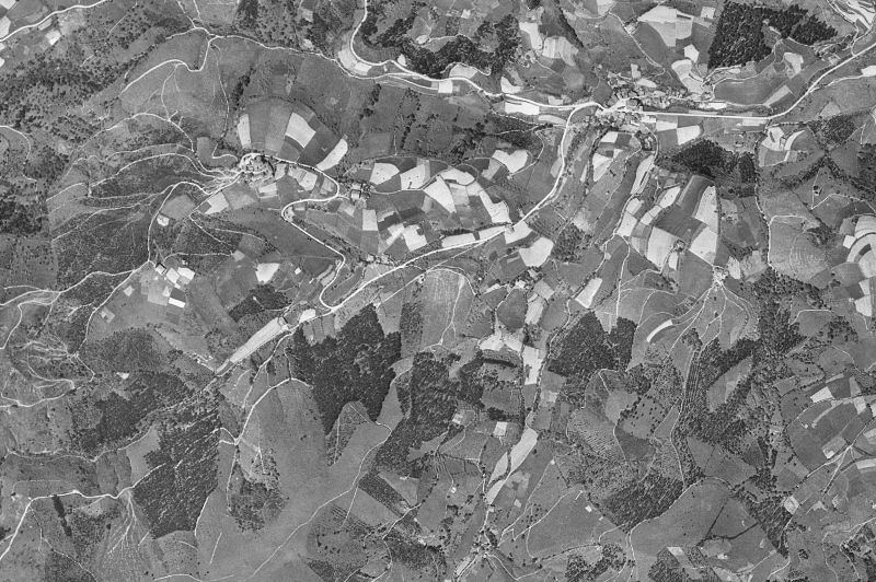 Ortofoto de 1956-1957 del núcleo de Ziortza-Bolibar