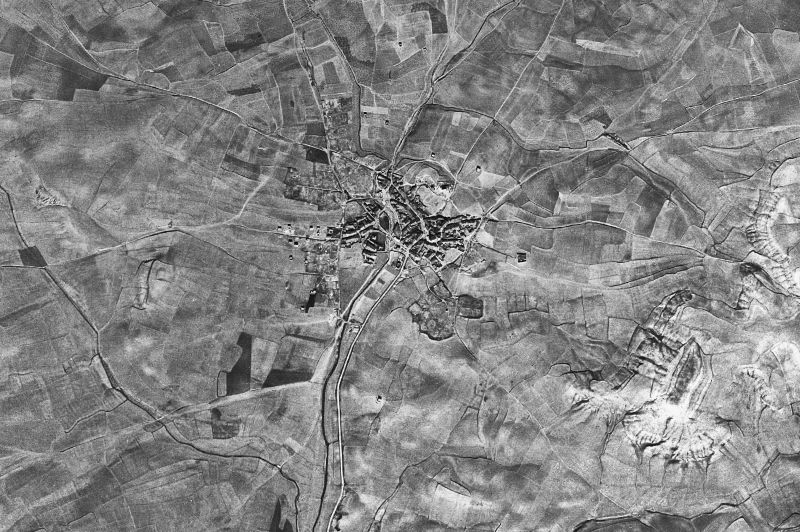 Ortofoto de 1956-1957 del núcleo de Abezames