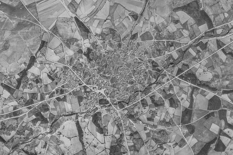 Ortofoto de 1956-1957 del núcleo de Almeida de Sayago