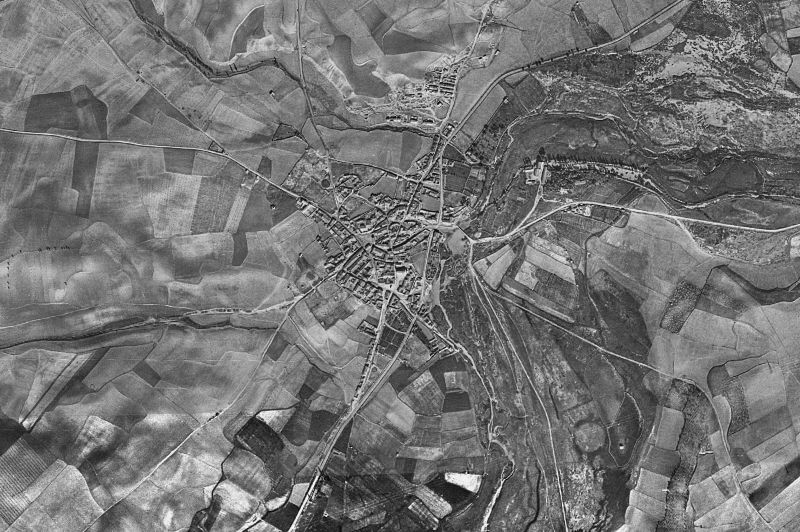 Ortofoto de 1956-1957 del núcleo de Aspariegos